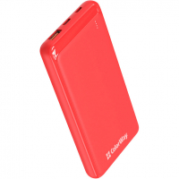 Батарея універсальна ColorWay 10 000 mAh Slim (USB QC3.0 + USB-C Power Delivery 18W) Red (CW-PB100LPG3RD-PD)