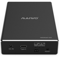 Кишеня зовнішня Maiwo 2*HDD 2.5" SATA/SSD up to 9.5mm USB3.1 GEN2 Type-C, RAID 0,1 (K25272C)