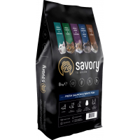 Dry food for cats Savory Adult Cat Gourmand Fresh Salmon and White Fish 8 kg (4820232630037)