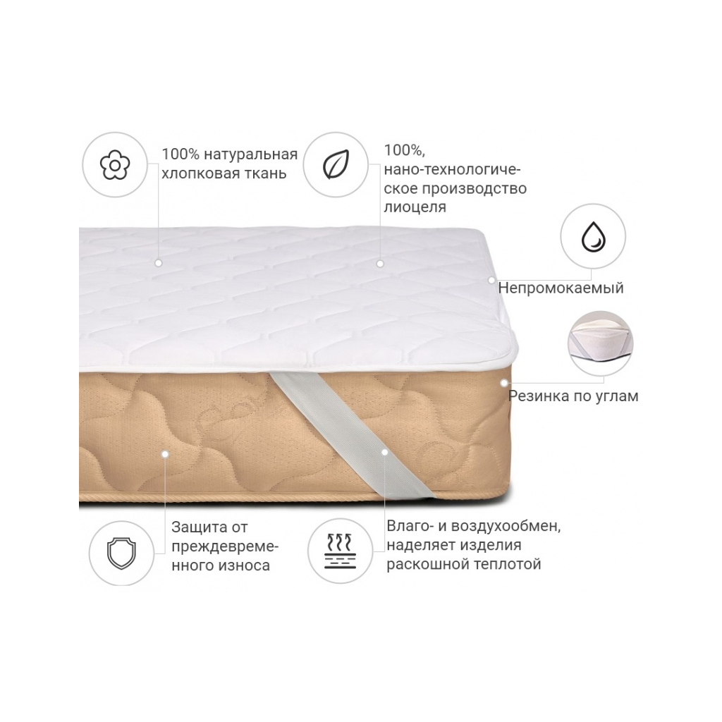 Наматрацник MirSon Natural Line Стандарт Тенсел (Modal) 983 180x190 см (2200000839527) Наматрацник MirSon Natural Line Стандарт Тенсел (Modal) 983 180x190 см (2200000839527)