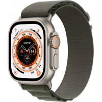 Смарт-годинник Apple Watch Ultra GPS + Cellular, 49mm Titanium Case with Green Alpine Loop -Large (MQFP3UL/A)
