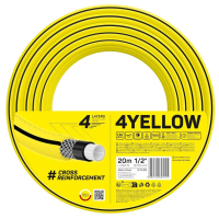 Hose for watering Cellfast 4YELLOW 1/2" 20m, 4 layers, up to 20 Bar, -10...+50°C (10-500)