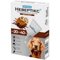 Краплі для тварин Superium Nevertix Протикліщові для собак від 20 до 40 кг (9139)