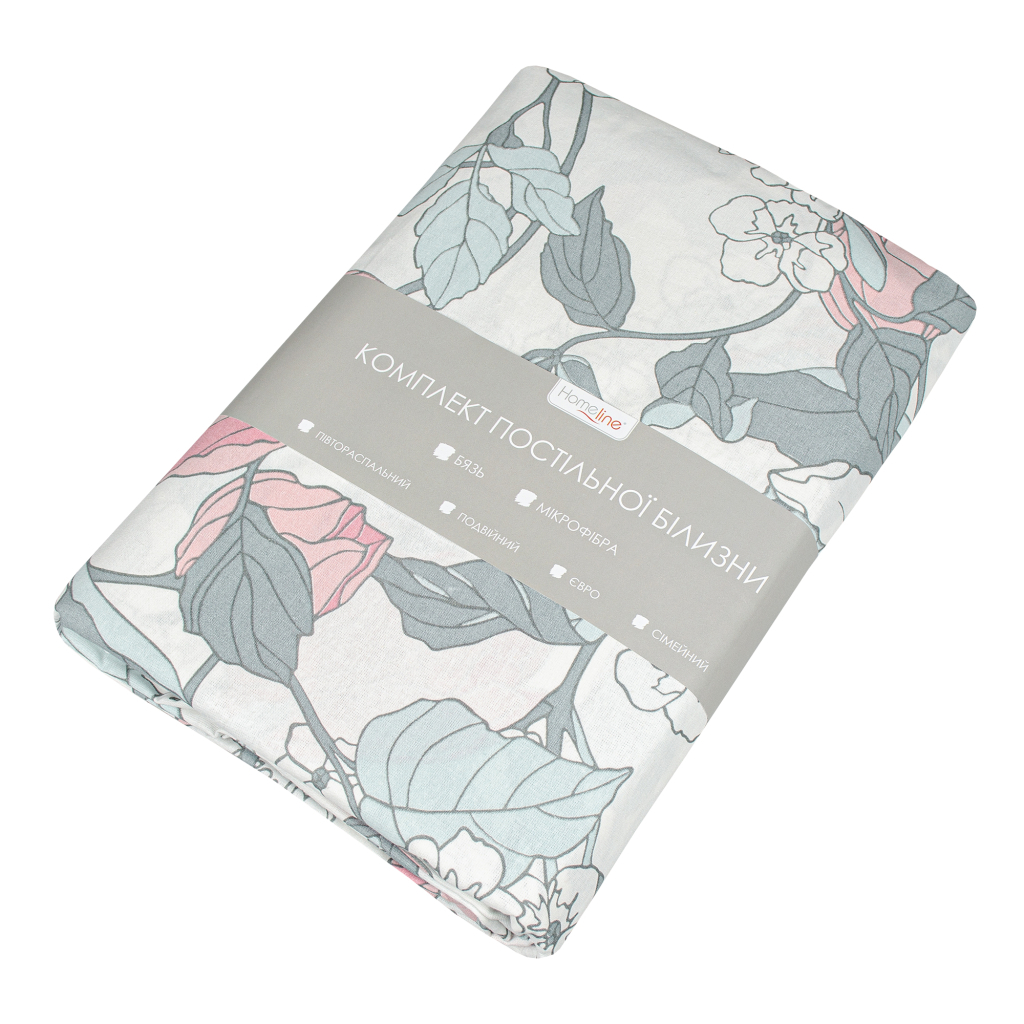 Постільна білизна Home Line Весняний Вечір сіро-бежевий бязь полуторний (168342) Постільна білизна Home Line Весняний Вечір сіро-бежевий бязь полуторний (168342)