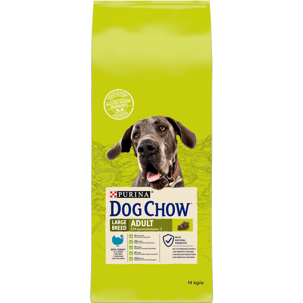 Сухий корм для собак Purina Dog Chow Adult Large Breed зі смаком індички 14 кг (7613034487926) Сухий корм для собак Purina Dog Chow Adult Large Breed зі смаком індички 14 кг (7613034487926)