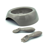 Set of children's tableware Difrax bowl, fork and spoon (Clay) (7342 Clay)