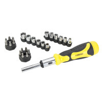 Set of Sigma screwdrivers with reverse + end bits 1/4” 27 pcs CrV (4002121)