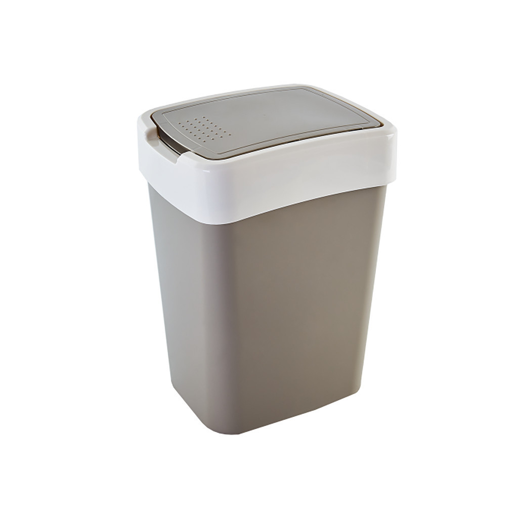 Контейнер для сміття Алеана Євро Какао / біла троянда 45 л (алн 123068/какао/біла роза)