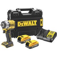 Гайковерт DeWALT 18V XR Li-lon PowerStack 2x1.7Ah, безщітковий, 406 Нм, кейс TSTAK (DCF921E2T)