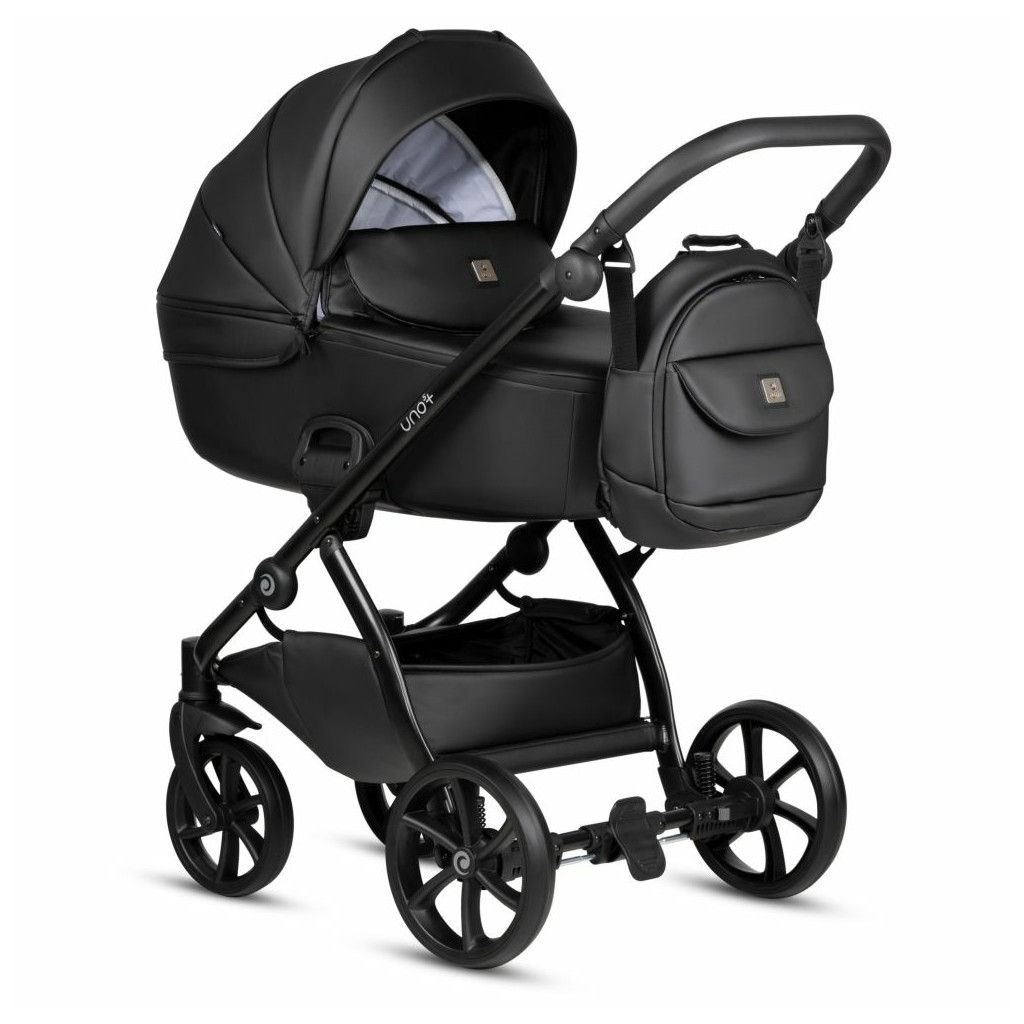 Коляска TUTIS 2 в 1 Uno5+ Leather collection Jet Black (1402699)