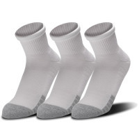 Шкарпетки Under Armour 1353262-100 Heatgear Quarter 3 пари Білий LG (192811960434)