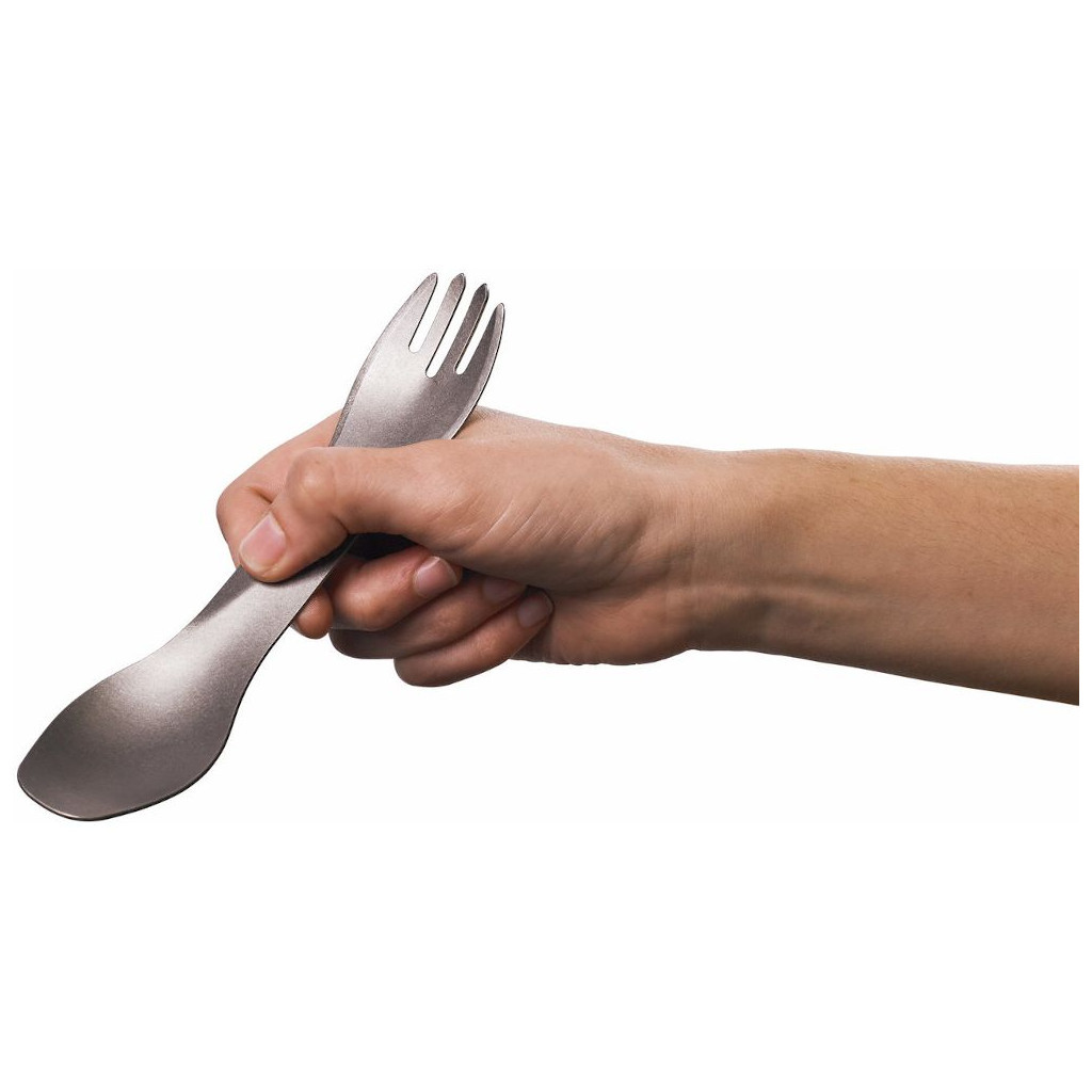 Ложка-виделка туристична Humangear GoBites Ti-Uno titanium (022.0055)