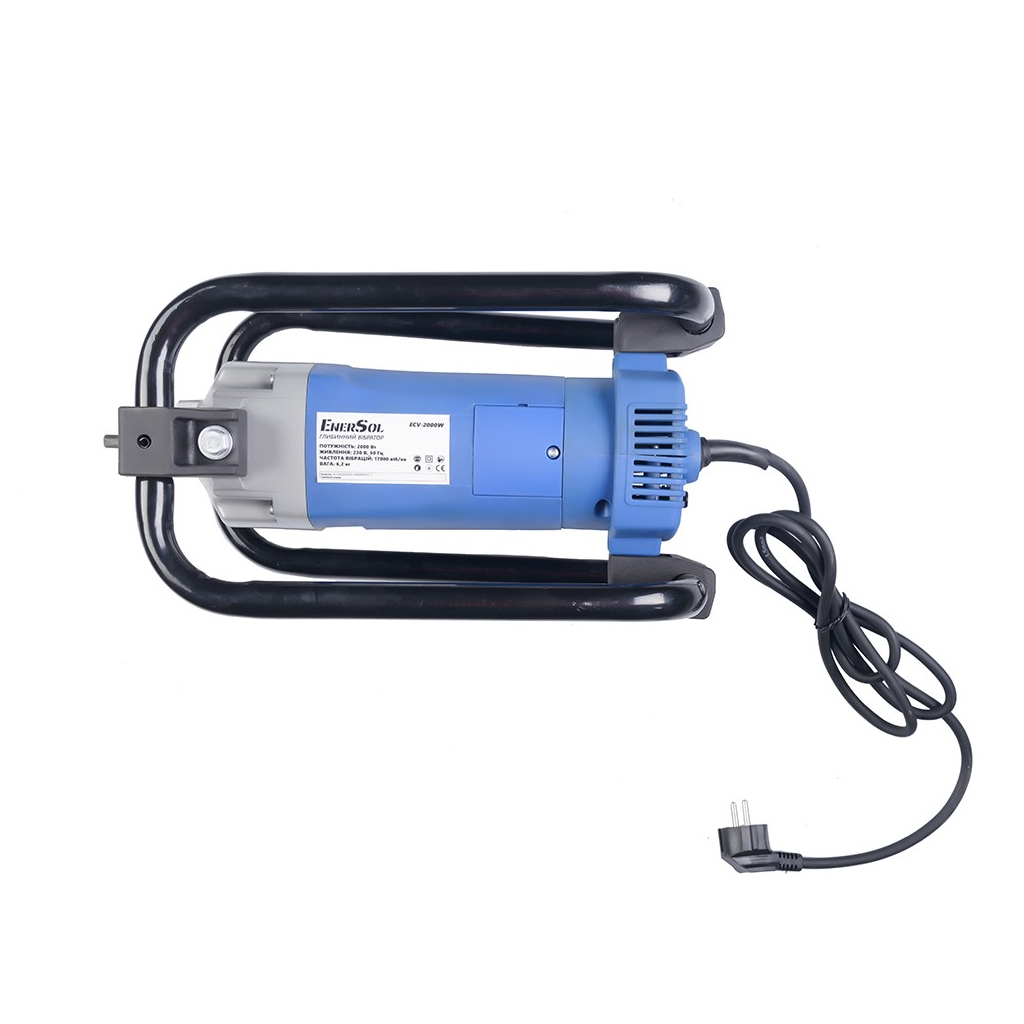 Вібратор глибинний Enersol 2.0 кВт, 17000 віб/хв, вага 6.2 кг (ECV-2000W)