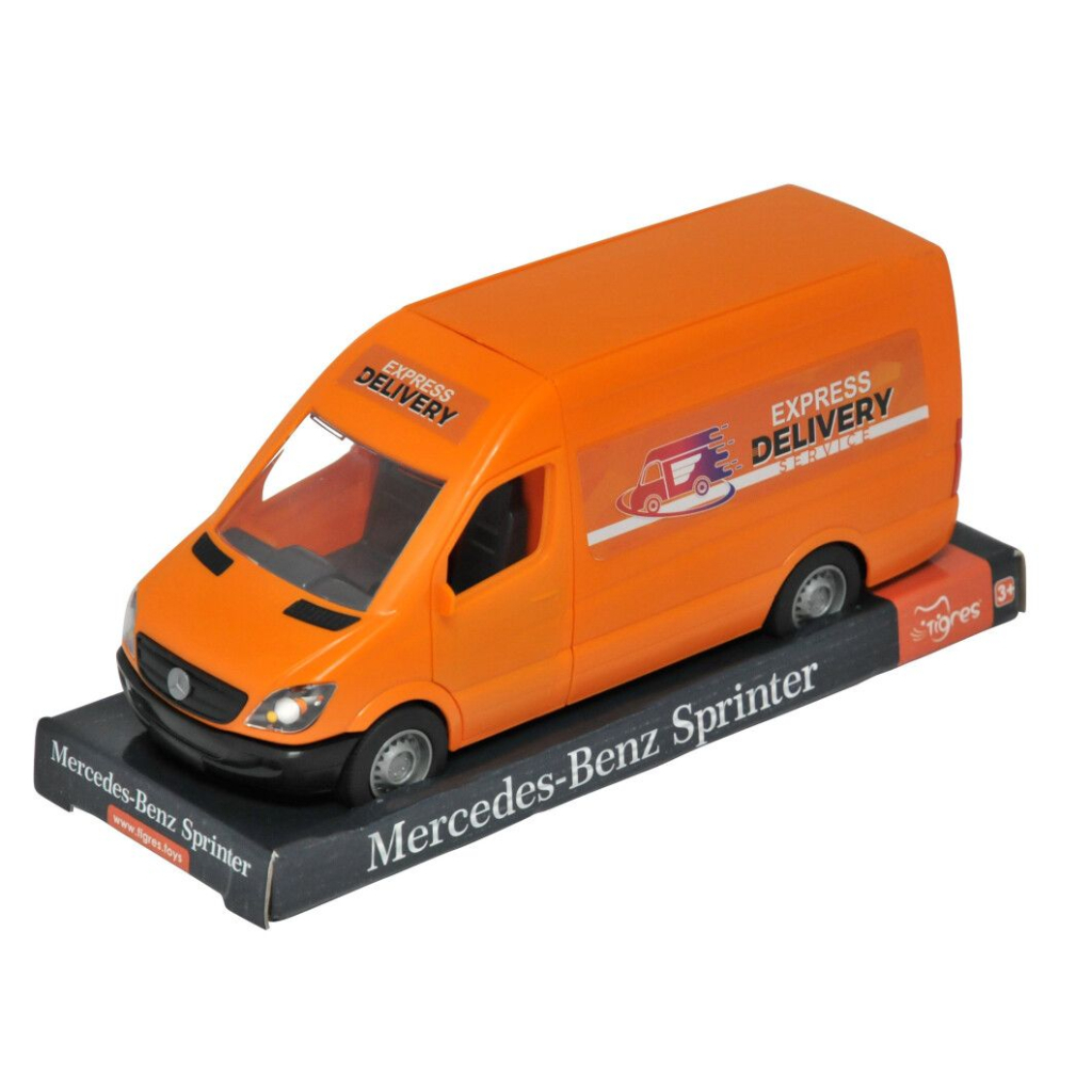 Спецтехніка Tigres Mercedes-Benz Sprinter вантажний (помаранчевий) на планшетці (39719)