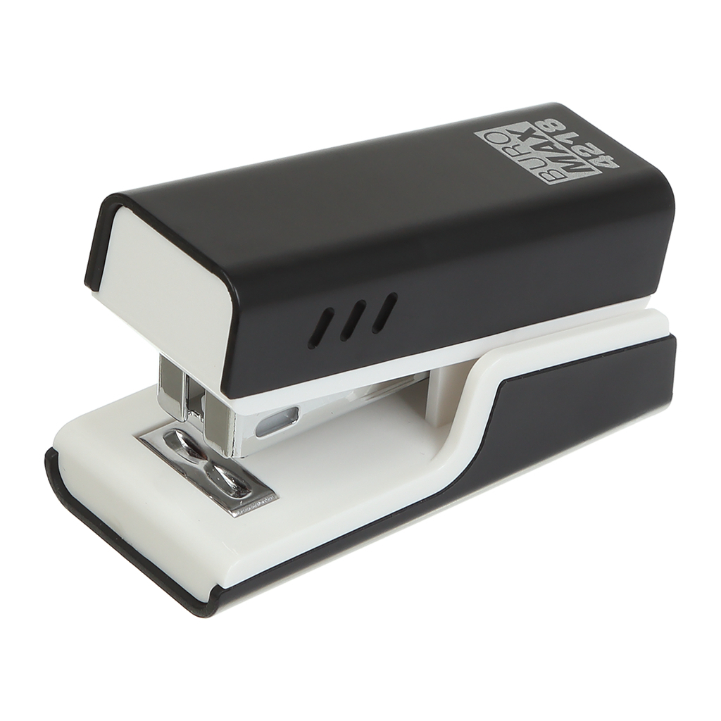 Степлер Buromax пластиковий МІНІ, 20 аркушів, (скоби №24; 26), 67,4 х 32,2 х 43,1 мм, чорний (BM.4218-01)