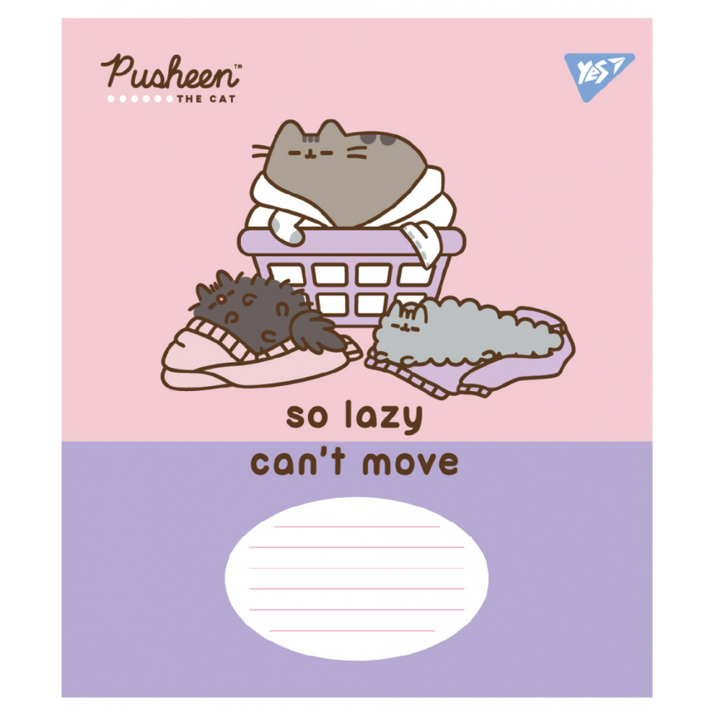 Зошит Yes Pusheen The Cat А5 12 аркушів коса лінія (767614)