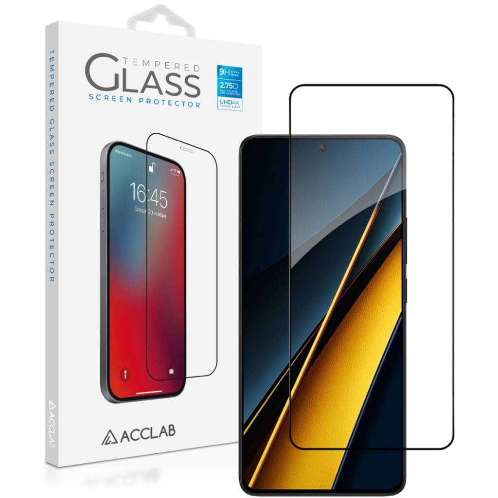 Скло захисне ACCLAB Full Glue Xiaomi Poco X6 Pro Black (1283126588679)