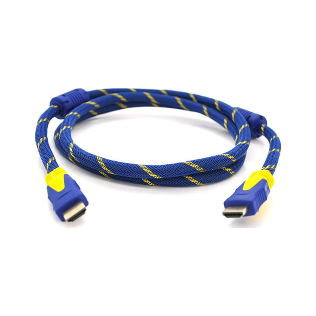 Кабель мультимедійний HDMI M to HDMI M 3.0m V1.4 blue yellow Merlion (YT-HDMI(M)/(M)NY/BL-3.0m) Кабель мультимедійний HDMI M to HDMI M 3.0m V1.4 blue yellow Merlion (YT-HDMI(M)/(M)NY/BL-3.0m)