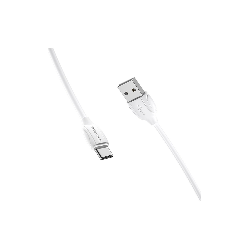 Дата кабель USB 2.0 AM to USB-C 1.0m 3A white BOROFONE (6931474701800)