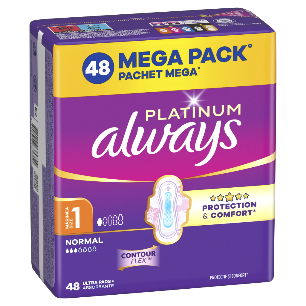 Гігієнічні прокладки Always Platinum Normal Розмір 1 48 шт. (8700216784719)