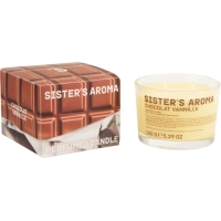 Ароматична свічка Sister's Aroma Chocolat Vannille 150 г (4820227785445)