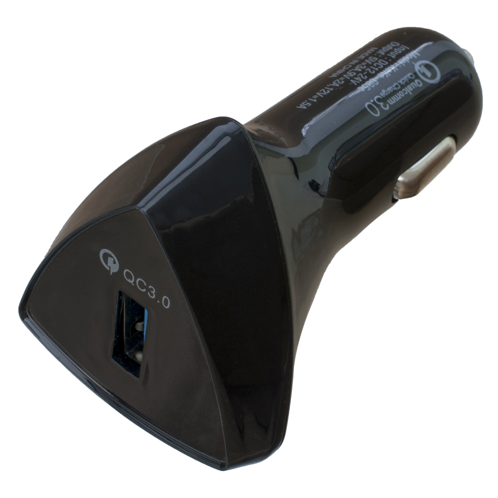 Зарядний пристрій Patron USB QC3.0 3A black (PN-QC3-CAR-B) Зарядний пристрій Patron USB QC3.0 3A black (PN-QC3-CAR-B)