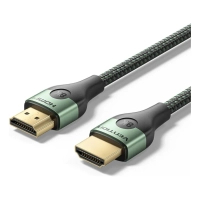 Кабель мультимедійний HDMI M to HDMI M 1.0m 8K ultra thin cotton braided green VENTION (ALOGF)