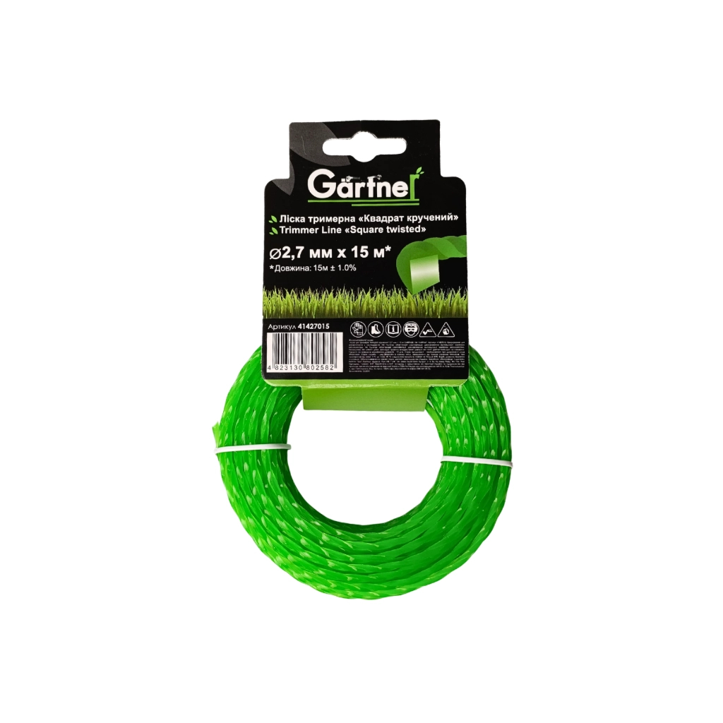 Жилка косильна Gartner "Квадрат кручений" 2,7 мм × 15 м (41427015) Жилка косильна Gartner "Квадрат кручений" 2,7 мм × 15 м (41427015)