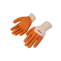 Tolsen protective work gloves with latex coating orange XL (10) (45305)