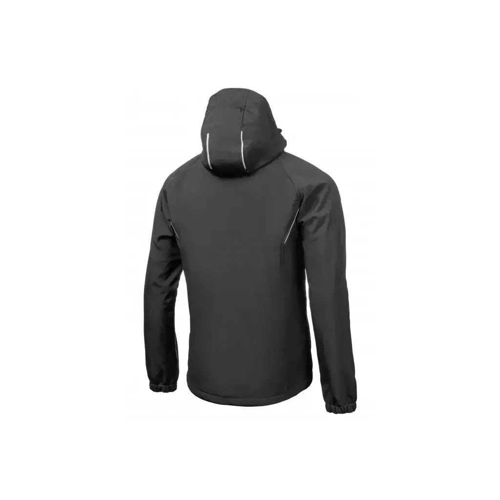 Куртка робоча Hoegert DITTER HT5K260-3XL з капюшоном SoftShell 96% поліестер/4% еластан чорна, 3XL (58) (HT5K260-3XL)