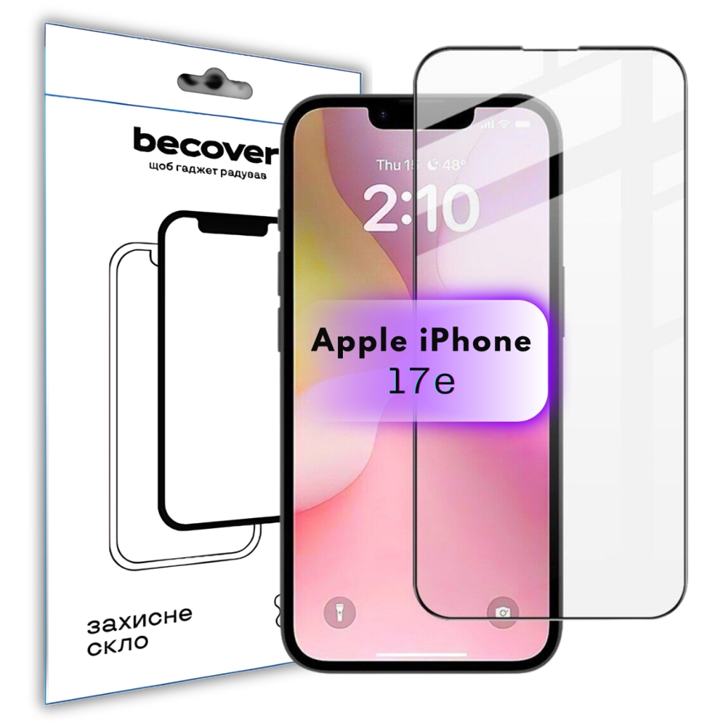 Скло захисне BeCover Apple iPhone 17e Black (715141)