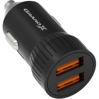 Зарядний пристрій Grand-X 1xUSB 2.4A car adapter black (CH-20B)