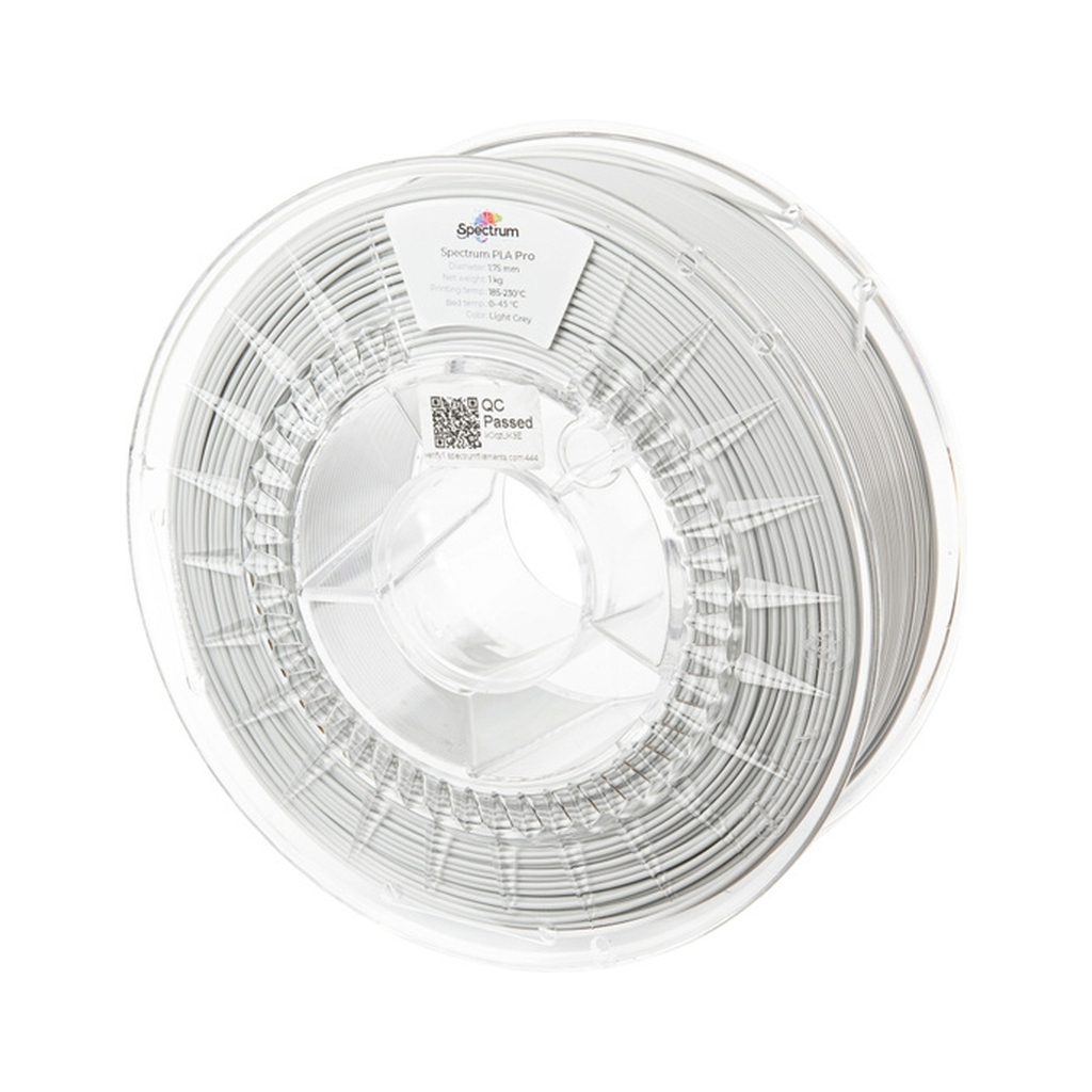 Пластик для 3D-принтера Spectrum PLA PRO Premium 1.75mm 1kg LIGHT GREY (80834)
