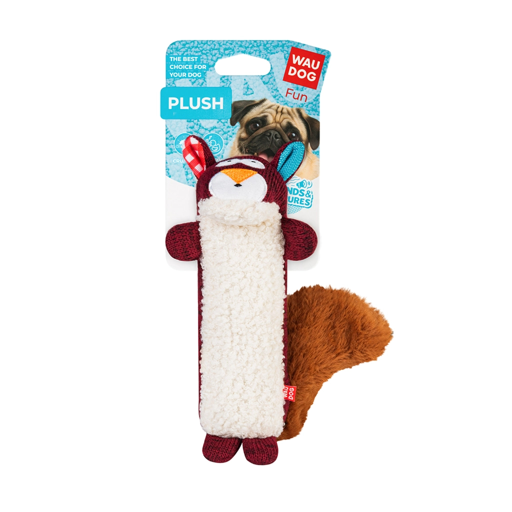 Іграшка для собак WAUDOG Fun Plush Білка трикотаж 18 см (6261)
