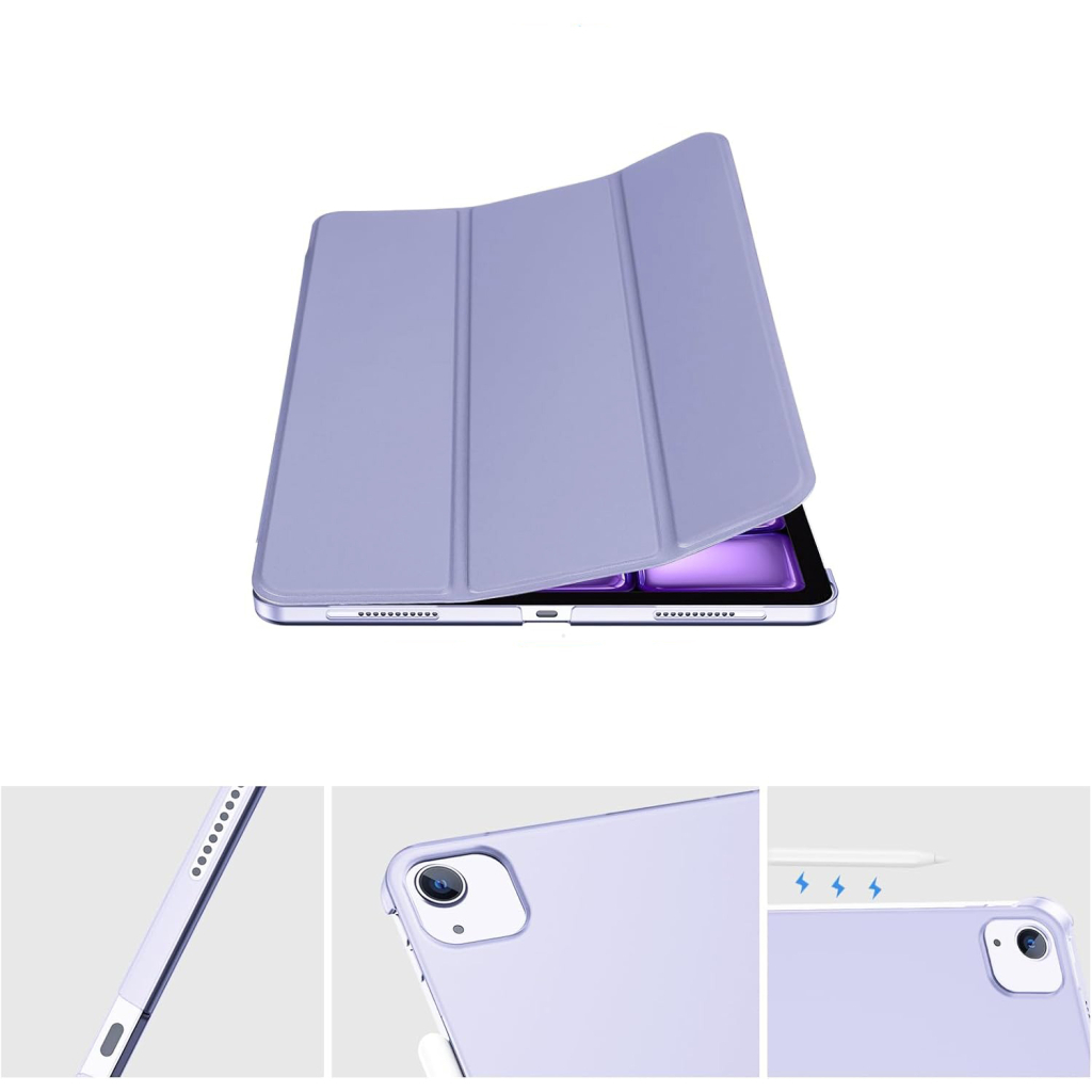 Чохол до планшета BeCover Tri Fold Hard Apple iPad Air 13" M4 2026 Purple (715336)