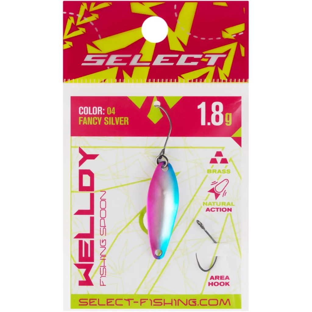 Блешня Select Welldy 1.8g 31mm 04 Fancy Silver (1870.80.82) Блешня Select Welldy 1.8g 31mm 04 Fancy Silver (1870.80.82)
