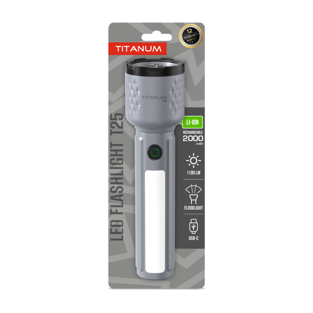 Ліхтар TITANUM 1100Lm Gray (TLF-T25) Ліхтар TITANUM 1100Lm Gray (TLF-T25)