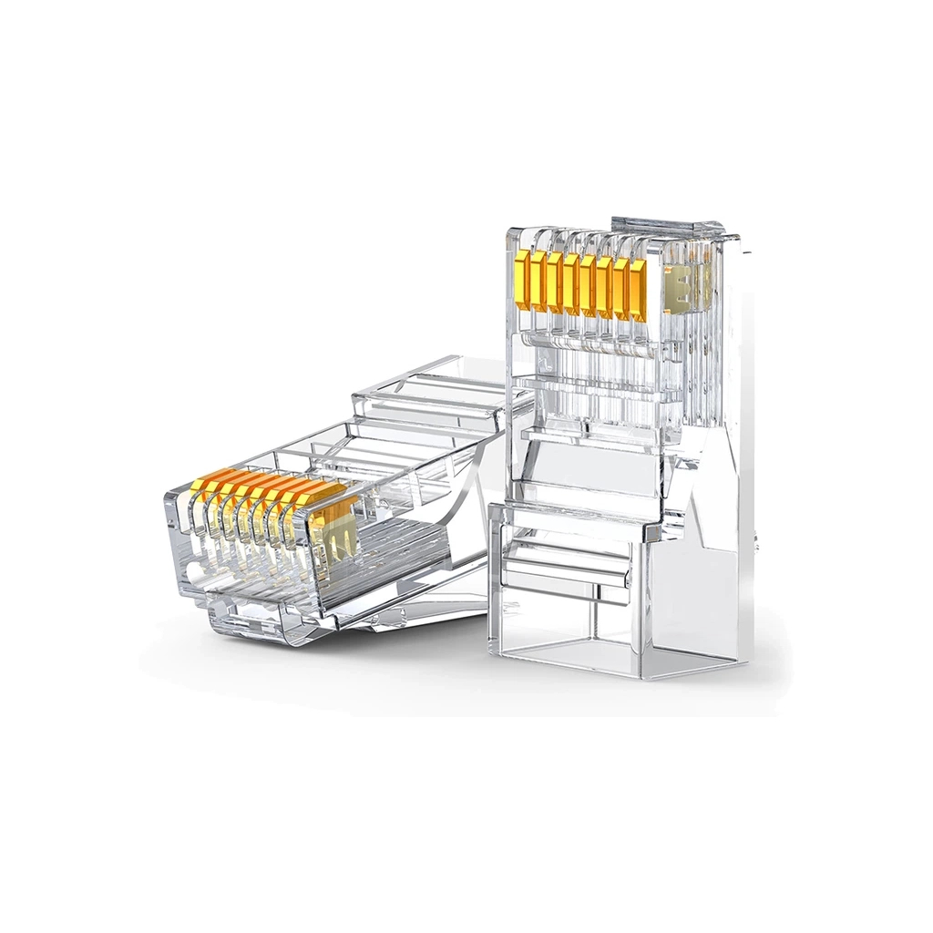 Конектор RJ45 cat.6 UTP, NW120, 100 шт упаковка, Transparent Ugreen (60558) Конектор RJ45 cat.6 UTP, NW120, 100 шт упаковка, Transparent Ugreen (60558)
