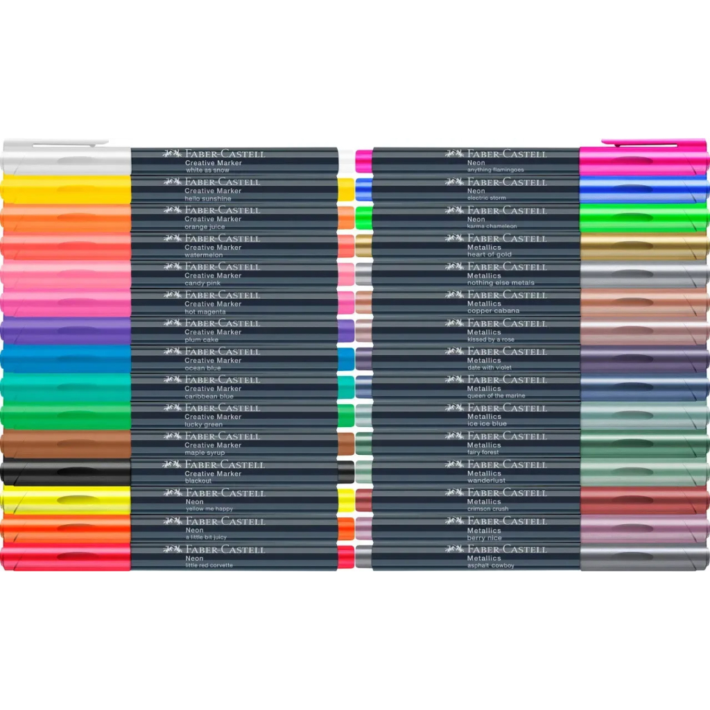 Набір маркерів Faber-Castell тонких для декору Creative Marker M (1,5 мм), 30 кольорів (32661)