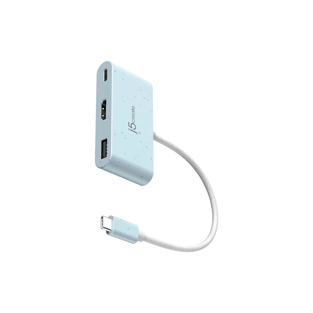 Концентратор J5create USB-C 3-in-1 1xHDMI + 1xUSB 3.2 + 1xUSB-C PD100W blue (JCA379EC-N) Концентратор J5create USB-C 3-in-1 1xHDMI + 1xUSB 3.2 + 1xUSB-C PD100W blue (JCA379EC-N)