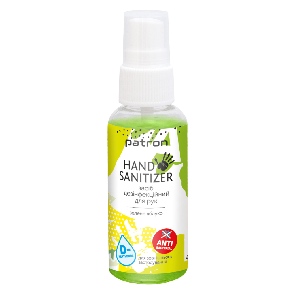 Антисептик для рук Patron Green Apple 50 мл (F3-032) Антисептик для рук Patron Green Apple 50 мл (F3-032)