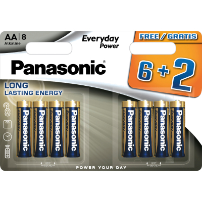 Батарейка Panasonic AA EVERYDAY POWER * 8 (LR6REE/8B2F)