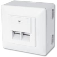 Computer outlet Digitus 2xRJ45 STP, cat. 6, for open wiring (DN-9006-N)