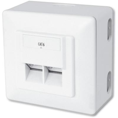 Network socket DIGITUS 2xRJ45 STP, cat. 6, for external wiring (DN-9006-N)