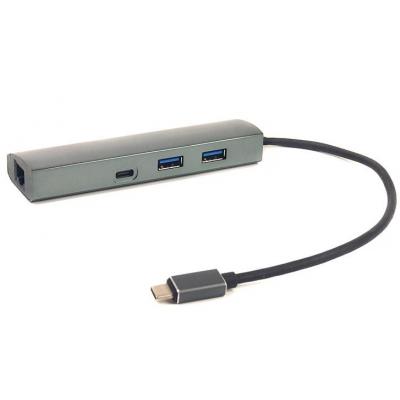 Port replicator PowerPlant Type-C USB 3.1 -> 2*USB3.0, Type-C USB3.1, Gigabit Ethernet (CA910557)