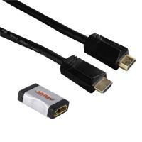 Кабель мультимедійний HDMI to HDMI 1.5m c адаптером FM/FM Hama (00122207)