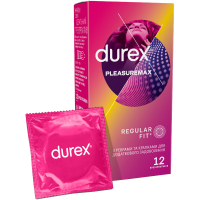 Durex Pleasuremax Condoms with Silicone Lubrication with Ribs and Dots 12 pcs. (5038483204016)
