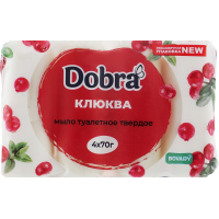 Hard soap Dobra Cranberry 4 x 70 g (4820195504178)