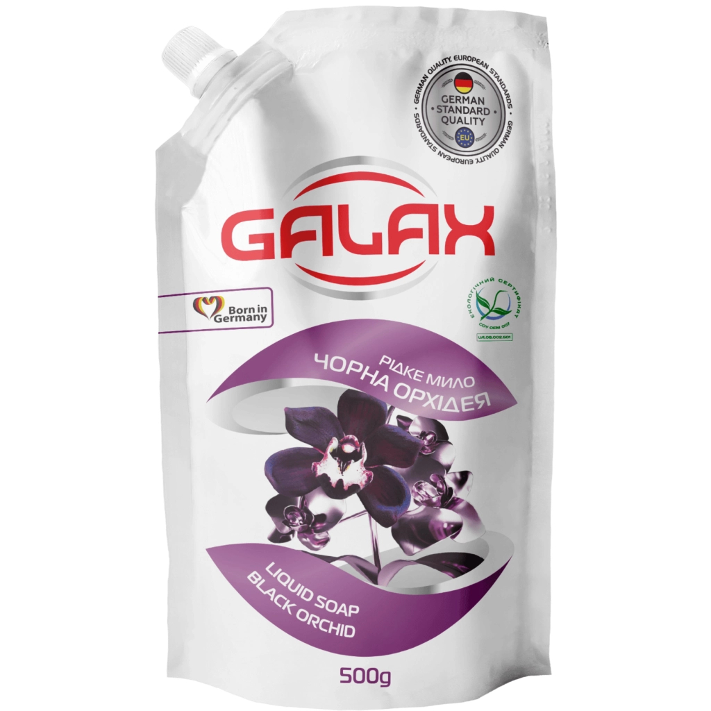 Рідке мило Galax Чорна орхідея Дой-пак 500 г (4823128000877)