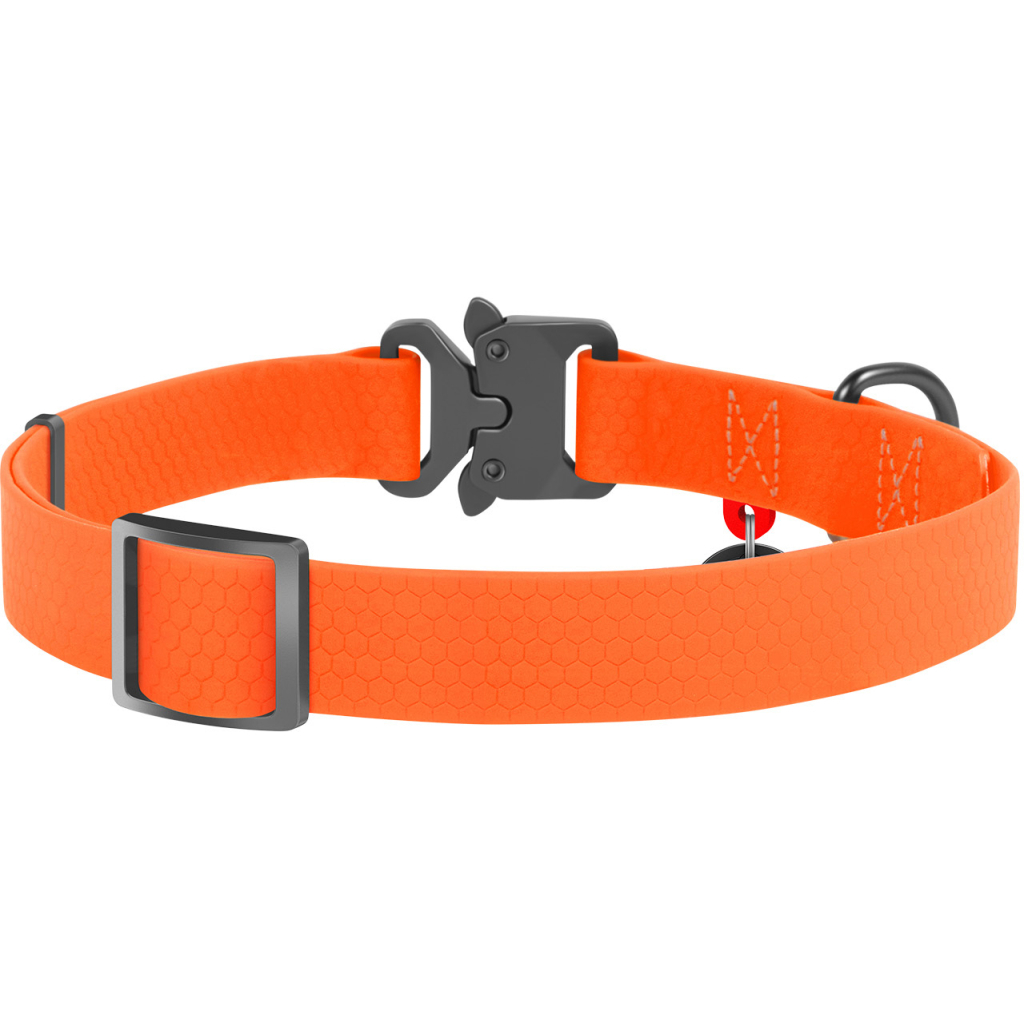 Нашийник для тварин WAUDOG Waterproof з QR паспортом L Ш 25 мм Д 31-49 см(помаранчевий) (27864)